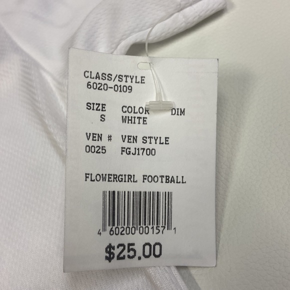 FOOTBALL JERSEY FLOWER GIRL from David’s Bridal size S - Picture 4 of 12